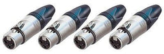 4x Neutrik NC3FXX XLR 3Pin Stecker (weiblich)