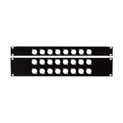 1U 19" Connector Rack Panel for 8 x XLR Speakon Chassis Panel
