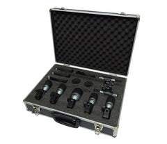 Carlsbro DM7P Ensemble de 7 microphones pour batterie dans un étui