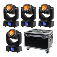 4x Equinox Triton Beam Moving Head 30W LED inc Case