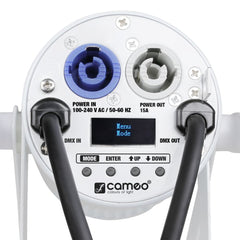Spot compact Cameo Q-SPOT 15 RGBW WH avec LED RGBW 15 W en blanc