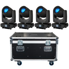 4x eLumen8 Kudos 2RE Beam Moving Head avec Flightcase Bundle