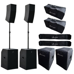 2x Studiomaster CORE151 Active Column Array Speakers Bluetooth 4400W inc Covers