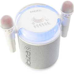 Ibiza KARAHOME-WH Enceinte Bluetooth « Karaoké » Autonome 120W