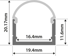 LYYT Aluminium LED Tape Profile U Section 2m