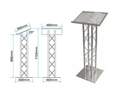 Opti Tri Quad Lectern Podium Aluminium Church Conference Stage