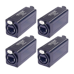 4x Neutrik NE8FF etherCON RJ45 Feedthrough Coupler for Cable Extensions