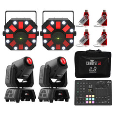 Chauvet DJ ILS Command Kit d'éclairage sans fil 3, comprenant 2x Swarm 5 FX ILS + 2x Intimidator Spot 160 ILS
