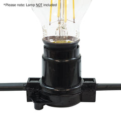 eLumen8 10m ES Heavy Duty Rubber Festoon, 0.5m Spacing with 16A Plug and Socket