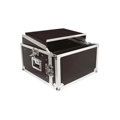 15-4140 BST RMC6U Flightcase Mixer Rack inc Laptop Shelf 19" 10U + 4U Flight Case DJ PA *B-Stock