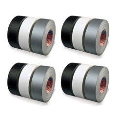 4x TESA Matt Gaffa Silver Tape 50M x 50MM Stage Lighting Suitable for Cables