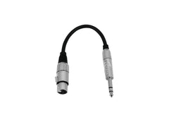 Omnitronic Adapterkabel XLR(F)/Klinke Stereo 0,2M Schwarz