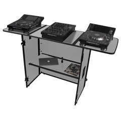 UDG Ultimate ausklappbarer DJ-Tisch MK2 Plus, Weiß (Rollen)