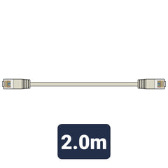 AV:Link Cat5e Patch Lead UTP RJ45 plug to RJ45 plug 2.0m