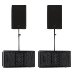 2x Citronic CASA-28BA Aktiv-Subwoofer 2x8" 1400W mit 2x CASA-10A Active Cab 10" 880W Bundle