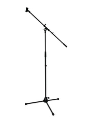Trépied de microphone Omnitronic avec perche, Pro Bk