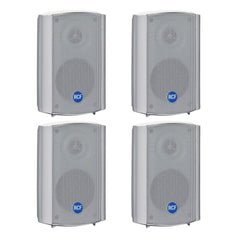4x RCF DM41 30W 100V IP55-zertifizierter Hintergrundlautsprecher (weiß)