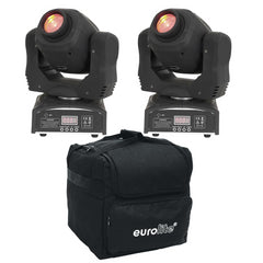 2x Thor LED Moving Head 60W Disco DJ Effect Light Gobo RGB inc Case