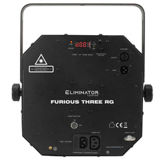 2x Eliminator Furious Three RG 3-IN-1 FX Light with Carry Bags, Clamps and DMX Cable
