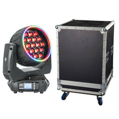 AFX Light WASH-1940-RGB Wash Zoom Moving Head mit Ringeffekt 19X 40W RGBW LED inkl. Flightcase
