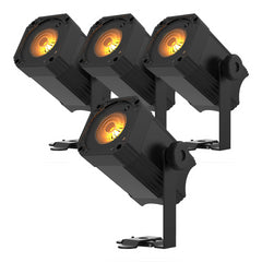 4x Chauvet EZLINK PAR Q1 BT Spot LED sans fil Bluetooth alimenté par batterie RGBA