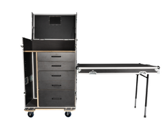 Showgear Drawer Case 2 Production Flightcase 5 drawers + 2 work surfaces