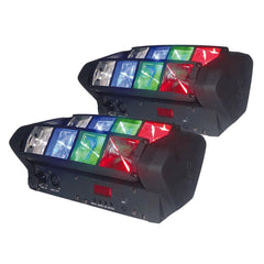 2x SS Mini Spider RGBW LED Beam-Effektlicht DJ-Disco-Beleuchtung