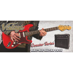 Vintage V60 Coaster Electric Guitar Pack - Candy Apple Blue