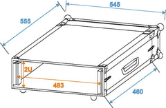 Roadinger Verstärker-Rack Pr-1, 2 HE, 47 cm tief