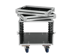 Roadinger Rack Profi Km 6U 55 cm mit Rollen