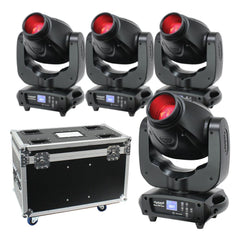 4x eLumen8 Evora 500 Spot LED Moving Head Package