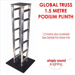 Global Truss Podiumssockel, 1,5 Meter, flach verpackt, für Disco-Lichter, Moving Heads usw