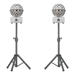 Stagg Trépied avec 2 x Ibiza Light Starball double effet de lumière (boîtier blanc