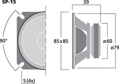 Monacor Special Speaker 3" 10W 8Ohm