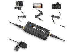 Saramonic LAVMIC Adaptateur audio et kit microphone cravate pour appareils photo reflex numériques, Gopros et iPhone, iPad, iPod