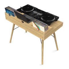 Glorious Vintage Music Station Professional DJ Desk, Studio Workstation and Record Storage
