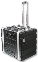Flight Case ABS Rack 19" Pulse avec poignée de chariot et roulettes 8U