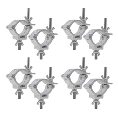 8x Equinox TC25S Aluminium 25kg Argent Demi-Coupleur 33mm-38mm Pince de Serrage