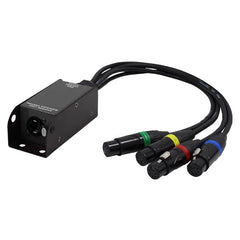LEDJ EtherCON to DMX Multicore Adaptor 5-Pin Female XLR Tails
