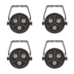 4x Equinox Aztec LED Par Can 3 in 1 RGB Flood Strobe DMX Lighting Effect inc. DM