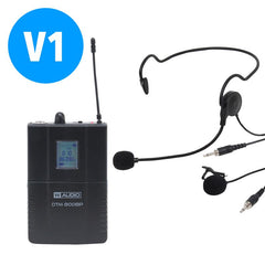 W Audio DTM 800BP Kit supplémentaire de ceinture CH70 Casque à revers UHF