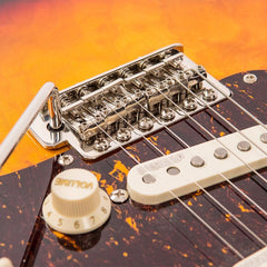Vintage Electric Guitar- Maple Fingerboard - Sunset Sunburst