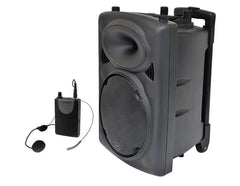 QTX QR10PA Portable Battery PA Sound System USB MP3 Inc Wireless Mic & Cover