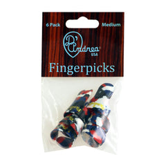D'andrea Medium Finger Picks Multi - 6pc