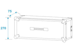 Roadinger Effect Rack Co Dd, 5 HE, 24 cm tief, Schwarz