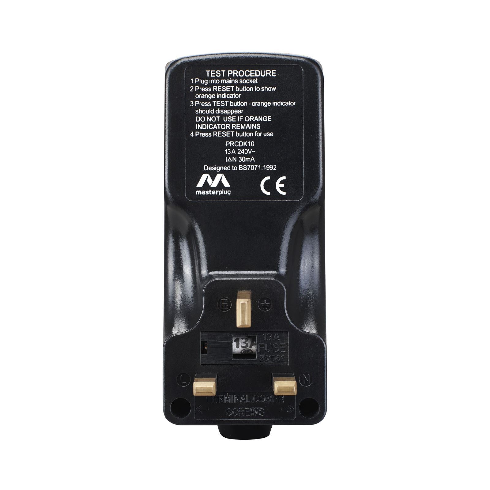 Masterplug Rewireable Plug In RCD 30mA Adaptor (PRCDKB) – Simply Sound ...