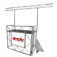 Equinox Truss Booth Complete Setup inc. Booth, Gantry and Shelves