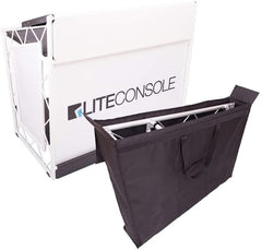 Liteconsole XPRS White V2 Foldable DJ Booth inc Padded Bag Set