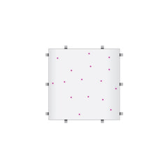 Panneau de piste de danse LEDJ White RGB Starlit 2 pieds x 2 pieds (4 côtés)