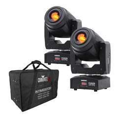 2x Equinox Fusion 100 Spot (MKII) LED Moving Heads inkl. Tragetasche
